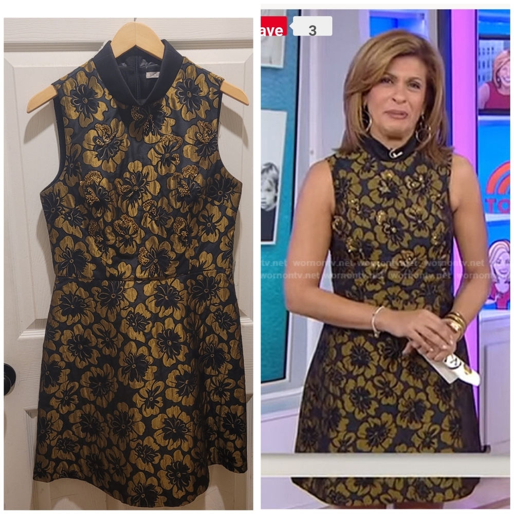 Rachel Roy Black and Gold dress w/beading. Sz8 Hoda wore it!